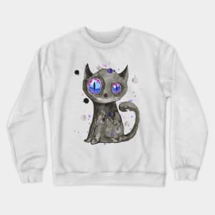 Black cute kitten Crewneck Sweatshirt